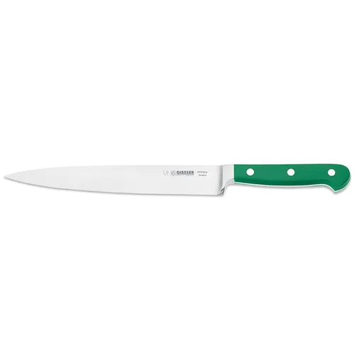 Giesser Kochmesser 8270 20 gr - Schmal, 20 cm Klinge - Küchenmesser mit hochwertiger Chrom-Molybdän-Stahlklinge für präzises Schneiden von Fleisch, Obst und Gemüse. Handabzug von Meisterhand für optimale Balance.