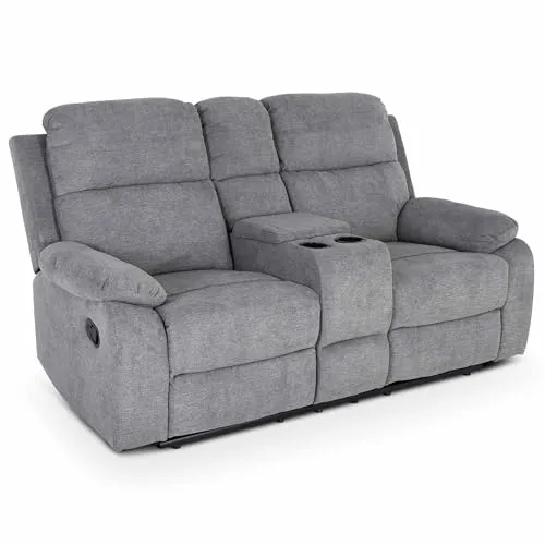 Raburg Kinosessel Flix, 2er-Fernsehsessel mit Relaxfunktion - Home Theater Sitzmöbel mit hochwertiger Taschenfederkern-Polsterung und mechanischer Liegefunktion für ultimativen Komfort und Entspannung beim Filmabend.