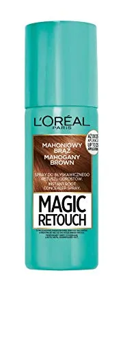 L’Oréal Paris Magic Retouch Spray Mahogany Brown 75 ml - Haarfarbe, Ansatzspray für Damen, kaschiert schnell graue Haare und Farbunterschiede, ideal für den schnellen Farbauffrischung zwischen Friseurbesuchen.
