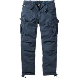 Brandit Columbia Mountain Vintage Cargo Hose XL - Blau - Wanderhosen aus 100% Baumwolle, extrem bequem mit zahlreichen Taschen für Handy und Geldbörse, ideal für Outdoor-Aktivitäten.