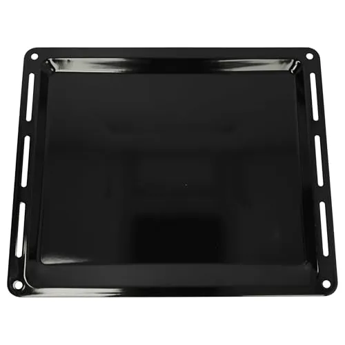 vhbw Backblech kompatibel mit Privileg PCCO 8-Serie, PCCO 8XXXXX Backofen - 44,5 x 37,5 x 2,5 cm, Antihaftbeschichtet, Emailliert, Schwarz
