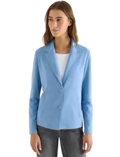 Cecil Damen Basic Blazer mit Reverskragen - Vielseitiger Sweat-Blazer mit Reverskragen und Langarm, ideal für Business- und Freizeitlooks.
