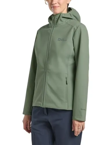 Jack Wolfskin BORNBERG HOODY W Softshelljacke in grün von Jack Wolfskin