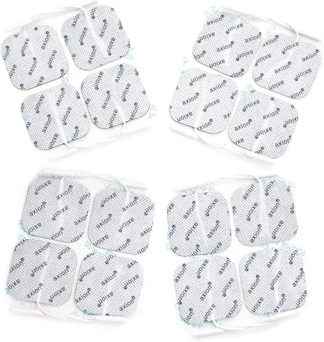 TENS-EMS Elektroden 4x4 cm - Wiederverwendbare Klebe-Elektroden-Pads für Elektrostimulatoren - im Vorratspack - Ideal für nahezu alle Körperbereiche - Zert. Medizinprodukt - axion 16