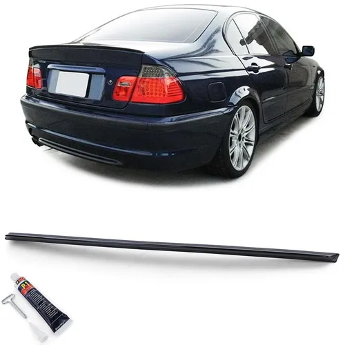 Sport Heckspoiler Lippe Schwarz Glanz für BMW 3er E46 - Spoiler & Heckflügel, verleiht deinem BMW 3er E46 ein sportliches Design und verbessert die Aerodynamik mit ABE für einfachen Einbau.