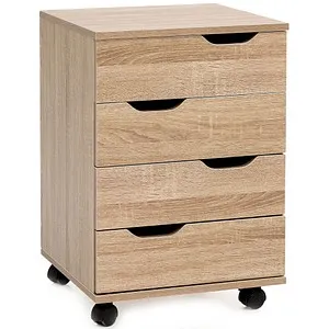 WOHNLING Rollcontainer Sonoma mit 4 Auszügen