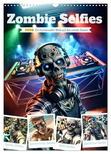 Zombie Selfies - Ein humorvoller Blick auf das untote Dasein (Wandkalender 2026) - Witziger Wandkalender DIN A3 mit einzigartigen Zombie-Motiven, ideal für Horror-Fans und als Geschenk für jeden Anlass.