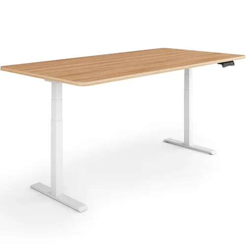 ESMART EZX-132WM Ergonomischer Steh-Sitz-Schreibtisch 160x80cm - Schreibtisch mit stufenlos elektrischer Höhenverstellung von 60,5-125,5 cm, 3x Memory und Aktivitätserinnerung für mehr Ergonomie und Gesundheit am Arbeitsplatz.