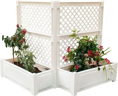 KHW Spalier 2er-Set 100 cm - Pflanzenkästen & Spaliere, UV-beständig und winterfest, ideal für kreative Gartengestaltung und platzsparendes Bepflanzen