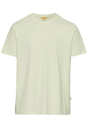 camel active Herren Basic T-Shirt aus Reiner Baumwolle Hellgrün, Menswear-L