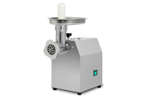 vertes Fleischwolf 80 kg/h, Größe 8, 370 W - Fleischwolf für effizientes Arbeiten mit 80 kg/h, ausgestattet mit 2 Einfüllschalen, 4 Lochscheiben und 2 Messern für vielseitige Zubereitung.