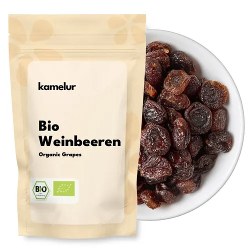  3x1kg dunkle BIO Rosinen, Weinbeeren BIO getrocknet 9,33 EUR/kg