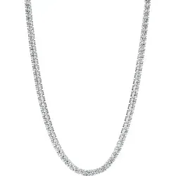 PANDORA Timeless Tennis-Choker-Halskette aus Sterling Silber - Ketten für Damen, eleganter Choker mit funkelnden Zirkonia, ideal für zeitlose Eleganz und vielseitige Kombinationen.