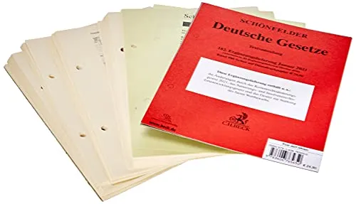 Deutsche Gesetze 182. Ergänzungslieferung - Rechtsstand: 1. Januar 2021, umfassende Aktualisierung für juristische Fachkräfte und Rechtsanwälte