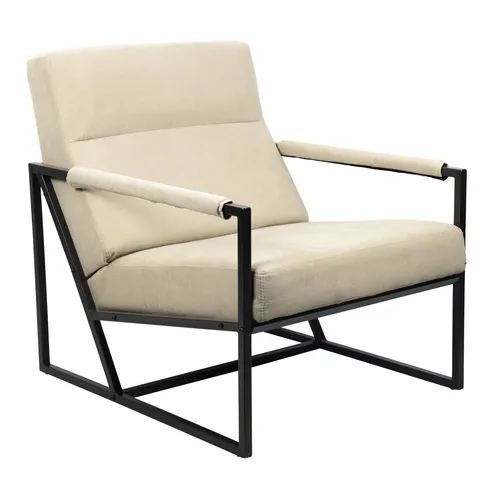 SVITA Cocktailsessel CHRIS - Beige, Loungesessel mit Armlehnen - Cocktailsessel in Beige mit gepolsterter Sitzfläche und Armlehnen für optimalen Komfort, ideal für entspannte Abende.