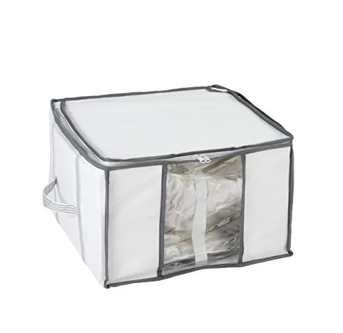 WENKO Soft Box S Vakuum-Unterbettkommode - Lagerboxen für platzsparende Aufbewahrung unter dem Bett, luftdicht mit Vakuum-Tasche und Blitzventil für optimalen Stauraum von Textilien.