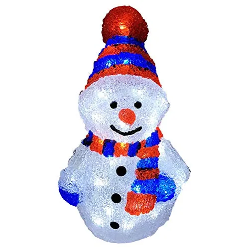 XXL Schneemann Acryl Beleuchtung Figur mit 96 LEDs - Lichterkette für Außen & Innen, dekorativer Schneemann mit 96 kaltweißen LEDs, ideal für festliche Weihnachtsbeleuchtung und stimmungsvolle Akzente im Garten oder Zuhause.