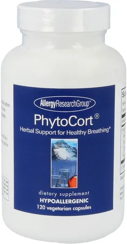 Allergy Research Group PhytoCort - 120 veg. Kapseln - Vitalstoffformel mit traditioneller Kräutermischung, hypoallergen, vegetarisch und glutenfrei. Ideal zur Unterstützung der täglichen Ernährung.