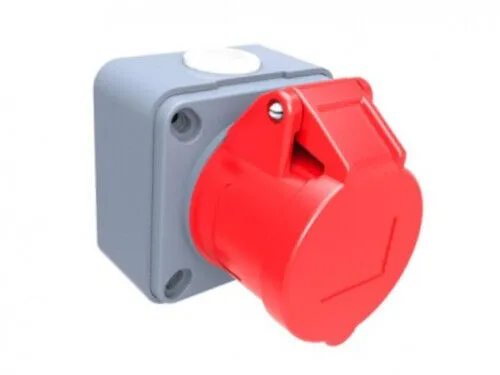 CEE Anbau-Stecdose Steckdose Wandsteckdose 5-pol 32A 380 415V IP44 6h Starkstrom