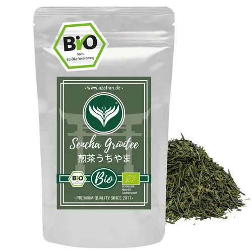 BIO Grüner Tee | Japanischer Sencha Uchiyama 250g - Bio Grüner Tee aus Japan, lose Blätter für ein unverfälschtes Geschmackserlebnis, perfekt für Teeliebhaber.