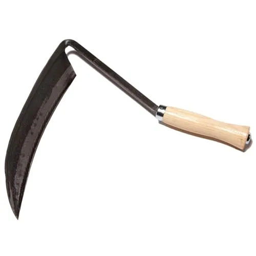 Krumpholz Sensensichel geschmiedet - mit lackiertem Eschenholzgriff, Stiellänge 14 cm - Gewicht 500 g Gartengerät