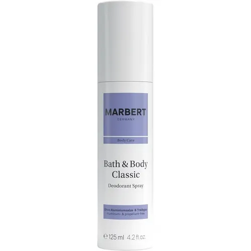 Marbert Bath & Body Classic Deodorant Spray 125 ml - Unisex Deodorant Spray mit 24 Stunden Schutz, alkoholfrei und ohne Tierversuche. Ideal für alle Hauttypen und sorgt für frischen Duft den ganzen Tag.