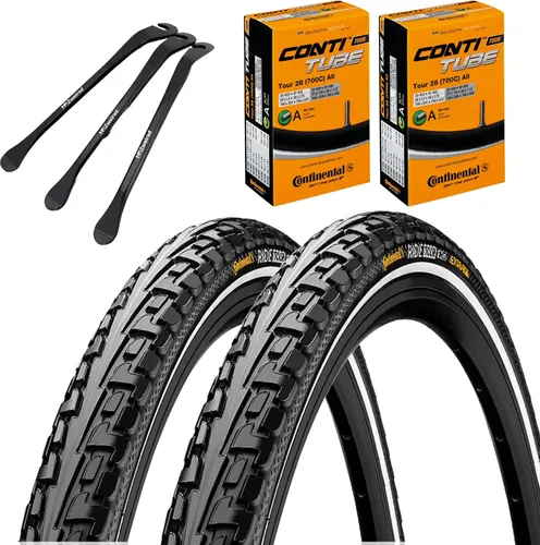 Continental Reifen Ride Tour 28x1,60 mit Pannenschutz - Robuster Fahrradreifen für Alltagseinsätze, ausgestattet mit EXTRA PunctureBelt für hohen Pannenschutz und lange Lebensdauer. Ideal für Asphalt und Schotter, mit Reflexstreifen für bessere Sichtbarkeit.