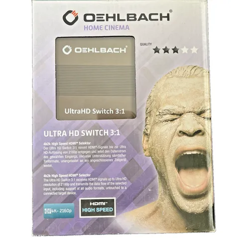 4k2k High Speed HDMI Selektor Verteiler Ultra HD Switch 3:1 Oehlbach 6045