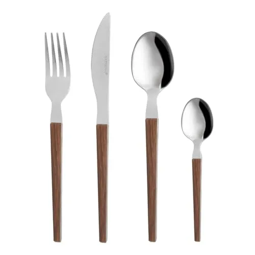 Produktbild 24-teiliges Diletta-Besteckset mit Holzgriff, Holz