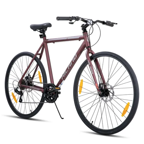 HILAND Rennrad 700C - Leichtbau Herren- und Damen-Rennrad - Kinderfahrrad mit 28-Zoll-Aluminiumrahmen und 7-Gang-Doppelscheibenbremsen für optimale Sicherheit und Leistung bei jedem Wetter.