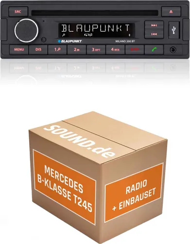 Blaupunkt Milano 200 BT Autoradio Einbaupaket für Mercedes B-Klasse T245