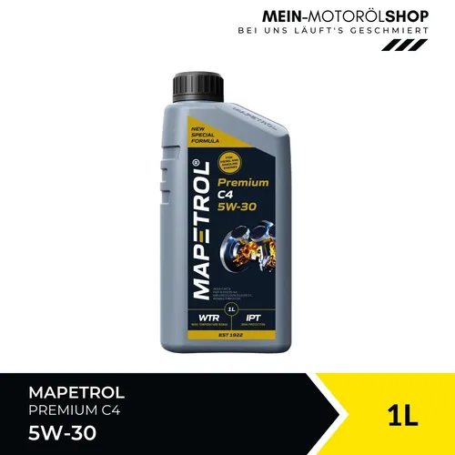 Mapetrol C4 5W-30 Renault RN0720 Mercedes MB 229 Fiat 9.55535 S4 1 Liter