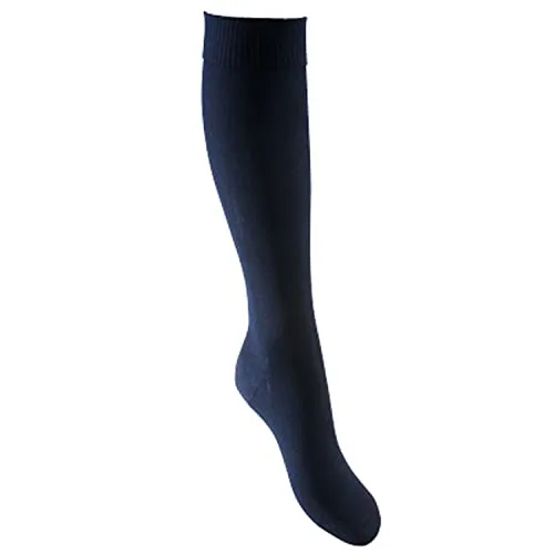 Gilofa Kompressiver Vitalkniestrumpf CCL1 S-III in Marineblau - Sportsocken mit hoher Kompression, ideal zur Verbesserung der Durchblutung und für aktive Menschen.