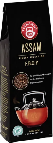 Teekanne Finest Selection Assam Schwarztee lose 250g - Hochwertiger Assam Schwarztee, aromatisch und kräftig im Geschmack, ideal für Teeliebhaber.