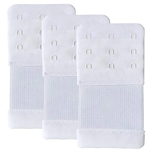 Magicmode BH Verlängerung BH-Verlängerer 3 Haken Bra Extenders Elastische Stretchy BH Extensions Strap, 3 Stück