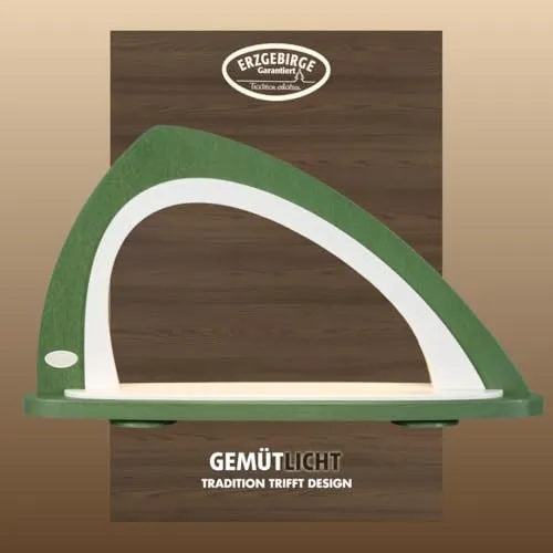 Weigla LED Lichterbogen - Asymmetrischer Lichterbogen zum Selberbestücken - Schwibbögen für kreative Gestaltung, individuell anpassbar und ideal für stimmungsvolle Indoor-Beleuchtung.