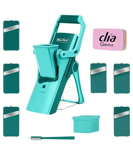 Genius Nicer Dicer Mando Gemüseschneider 13 tlg in türkis von Genius