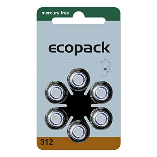 Varta ecopack Battrie, Typ 312, 60 Stück (10 x 6 Blister)