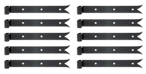 Alberts Zaun Ladenband ger/Karpfenschw,sw,600,Ø14KAR, Alberts 10x Ladenband gerade, Abschluss Karpfenschwanz
