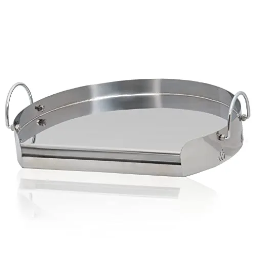 BBQ-Toro Edelstahl Grillplatte Ø 55 cm – Universelle Grilllösung für 57er Kugelgrills - Grillplatten | Ideal für Holzkohle und Gas, ermöglicht vielseitiges Braten, Kochen und Grillen mit gleichmäßiger Wärmeverteilung für perfekte Grillergebnisse.