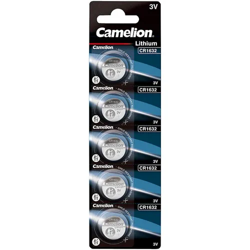 Camelion Lithium-Knopfzelle CR1632 mit 3 Volt und 120 mAh, im 5er-Blister