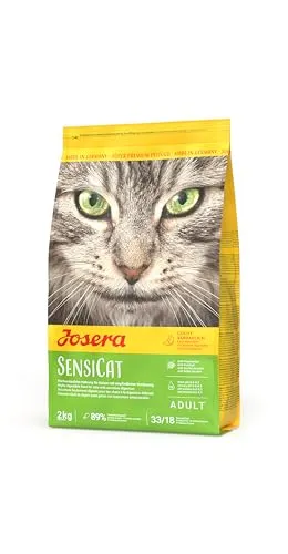 JOSERA SensiCat (1 x 2 kg) | Adult | Premium Trockenfutter für ausgewachsene empfindliche Katzen | Geflügel & Reis | extra verträgliche Rezeptur | weizenfrei | Katzenfutter | 1er Pack