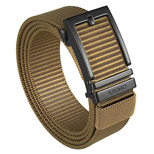JUKMO Automatik Gürtel Herren, Nylon Taktischer Ratsche Gürtel (Kojote, XS-für Taille 29
