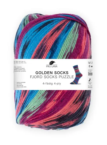 Pro Lana Golden Socks Fjord Socks Puzzle 4-fädig Fb. 81