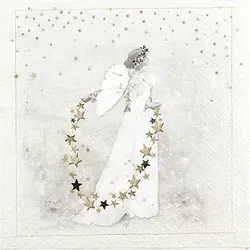 Home Fashion, Starfall, Lunch-Servietten aufgefaltetes Maß 33 cm x 33 cm, im Viertelfalz, 20 Stück pro Pack