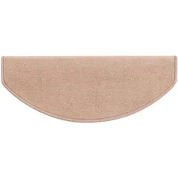 Floordirekt Stufenmatte Dynasty, Erhältlich in 10 Farben & 2 Größen, Treppenschutz, Halbrund, Höhe: 8,5 mm braun Halbrund | 23 cm x 65 cm x 8,5 mm
