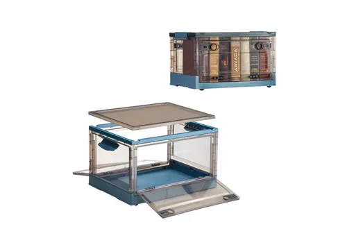 Zedelmaier Aufbewahrungsbox - Faltbare, stapelbare Box mit Deckel - Aufbewahrungsboxen mit 25 l Fassungsvermögen, faltbar und mit praktischen Griffen sowie Rädern für einfachen Transport - ideal für jeden Raum.