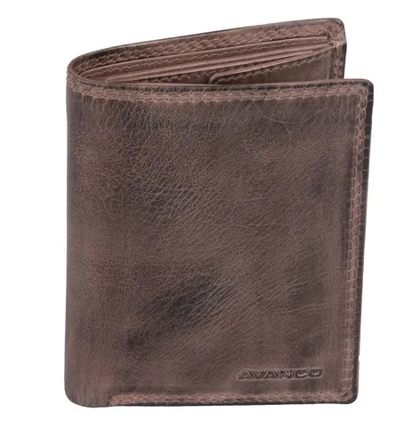 GlücksNugget Geldbörse Leder Kombibörse braun schattiert Hochformat - Elegante Leder Kombibörse im Hochformat mit praktischer Scheintasche. Ideal für den täglichen Einsatz und bietet ausreichend Platz für Karten und Bargeld.