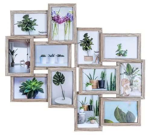 Levandeo® Bilderrahmen Collage 58x55cm für 12 Fotos von Levandeo