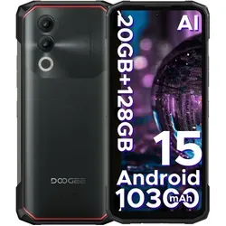 Globale Version DOOGEE Blade20 Robustes Telefon Gemini AI 6,6'' 10300mAh Großer Akku 20GB(4+16) 128GB Android 15 NFC Smartphone
